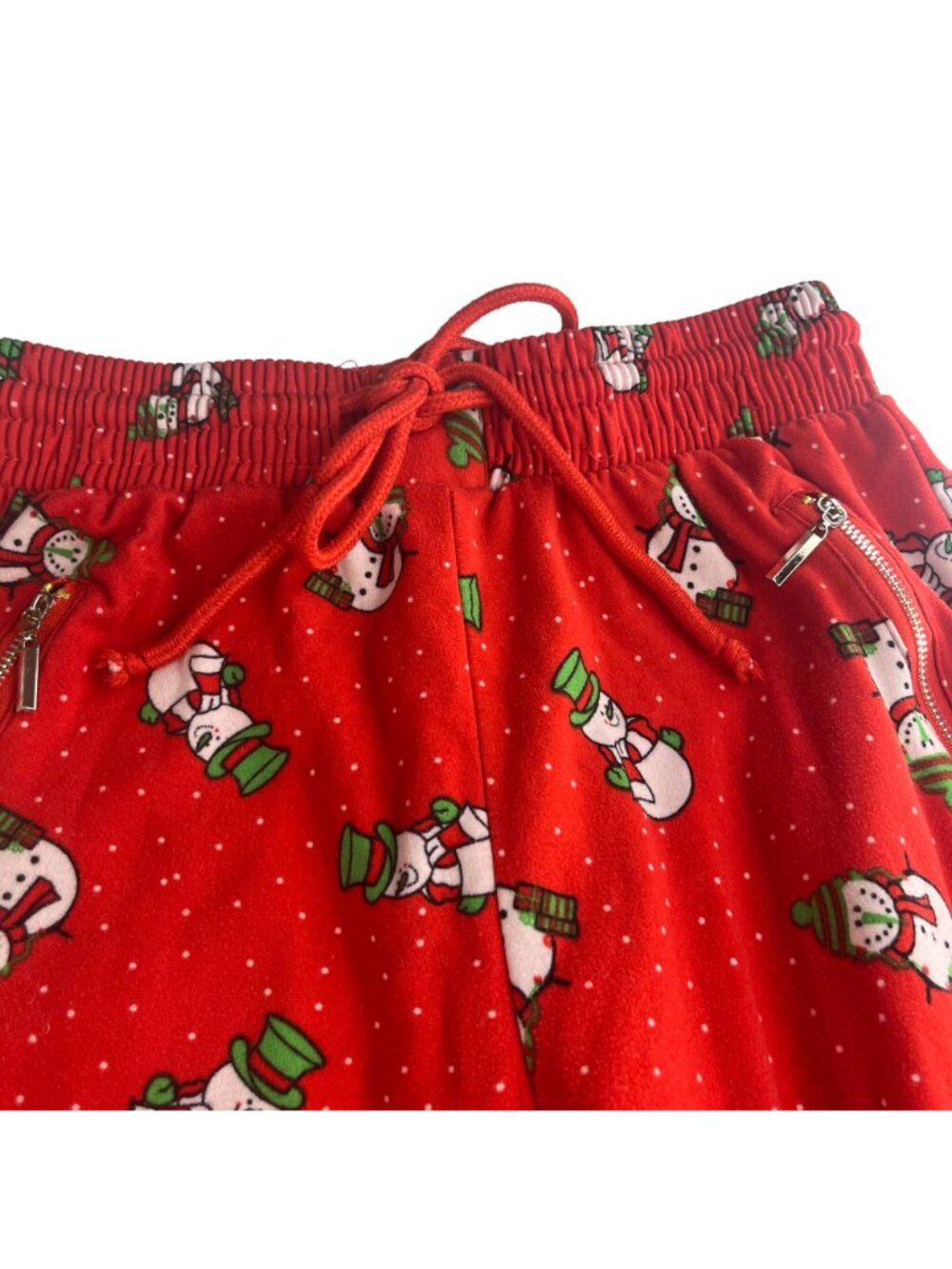 Indero Snowman Pajama Set Christmas Holiday Lounge Wear Red Size S/M - Picture 5 of 10